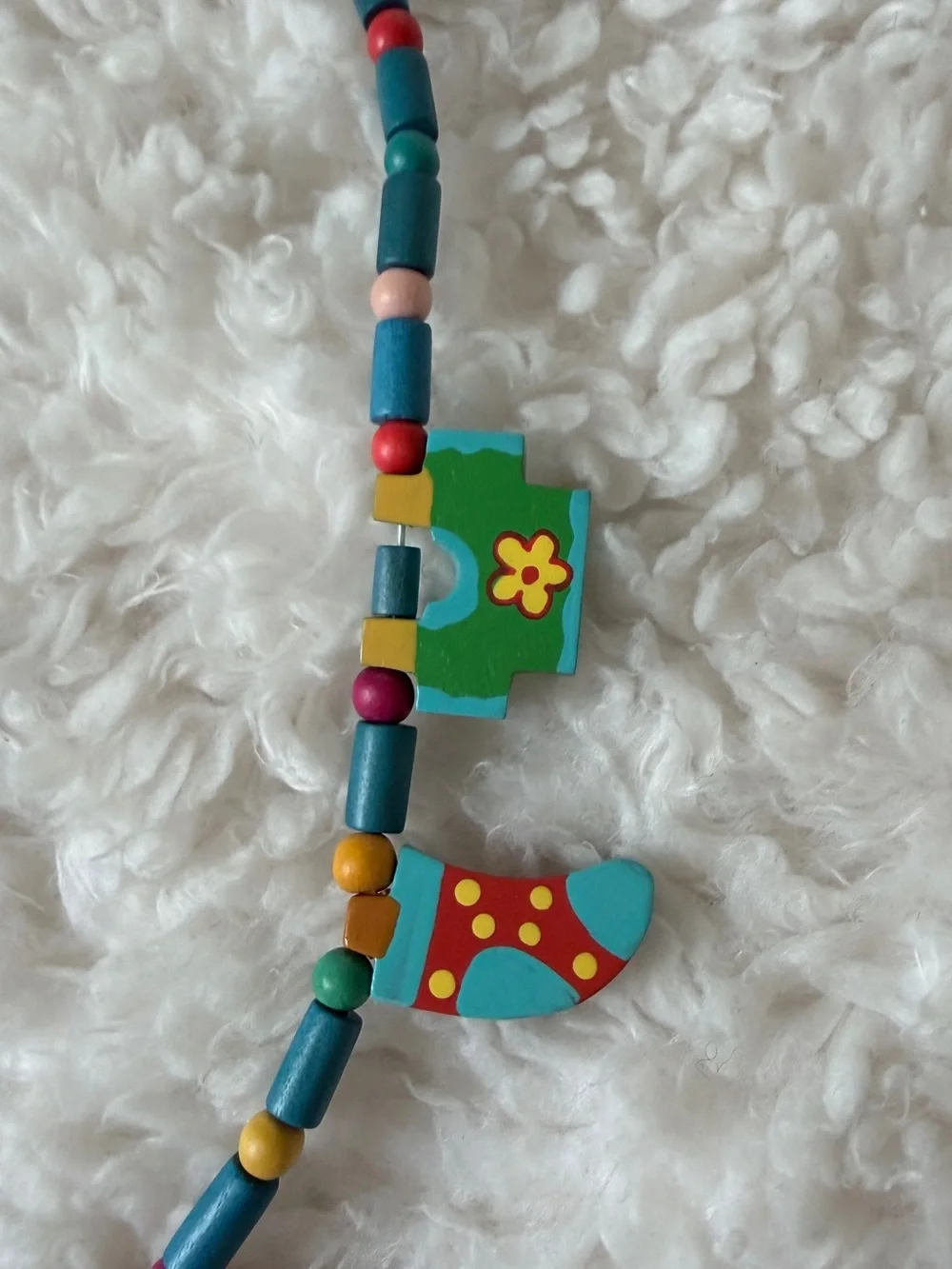 Sevi brand Italian Multicolor Beaded Dress Charm Necklace